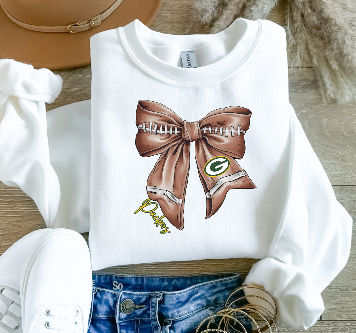 Football Bow - DTF Printed