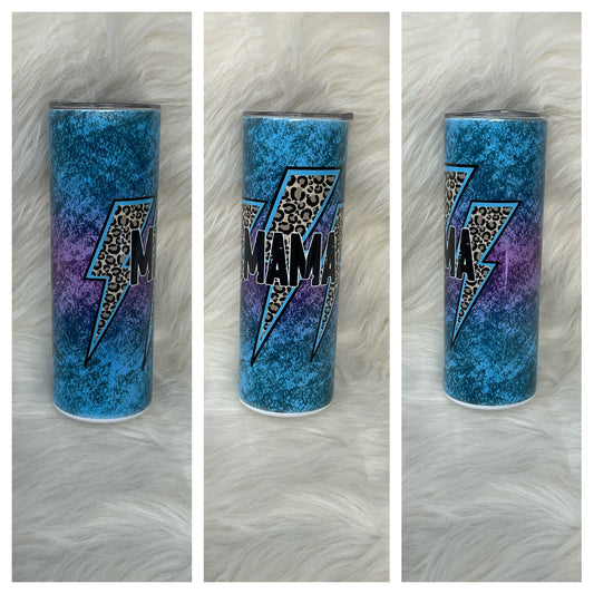 Mama Leopard Lightning Bolt Tumbler