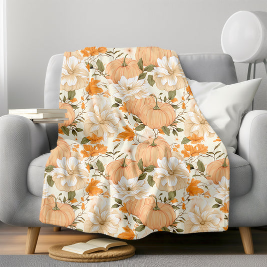 Tan Pumpkins Blanket