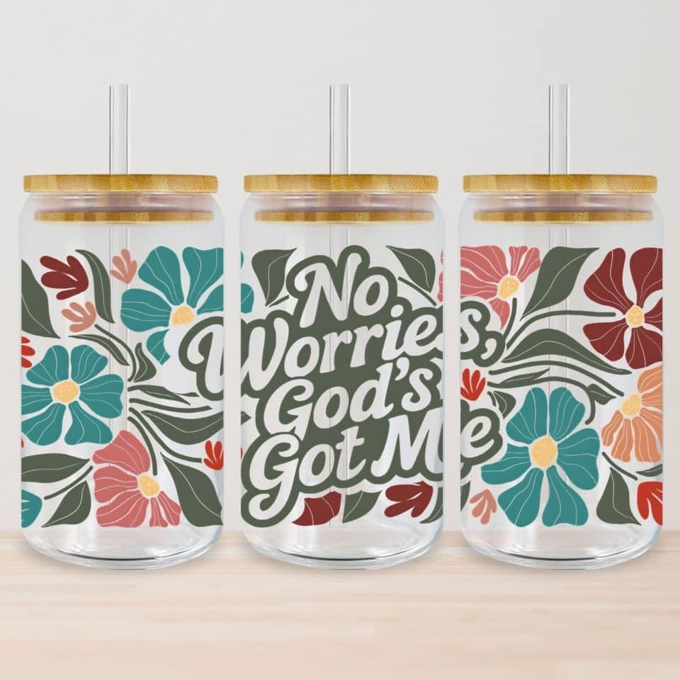 No Worries God's Got Me Tumbler