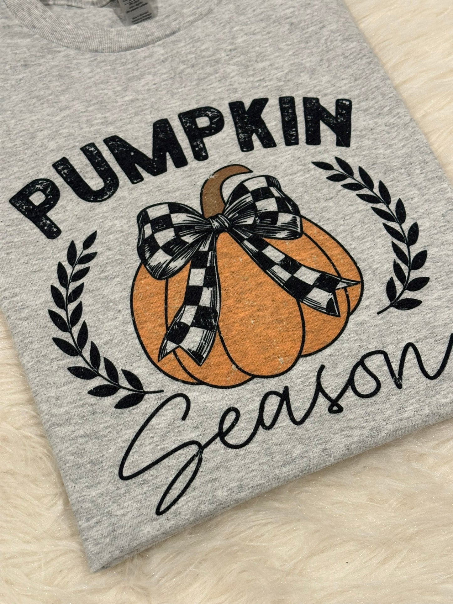 Checkered Pumpkin Season - Sublimation Printed