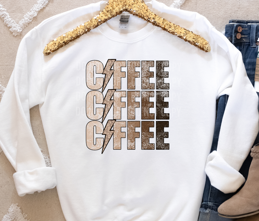 Coffee Lightning Bolt - Sublimation Printed