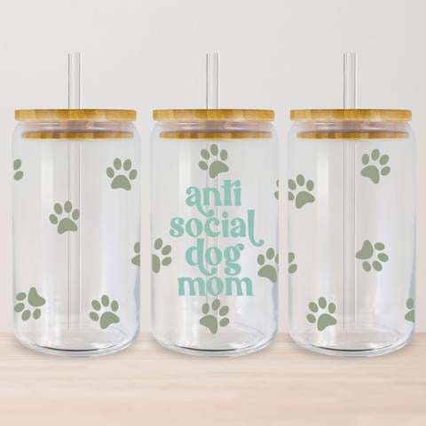 Antisocial Dog Mom Tumbler