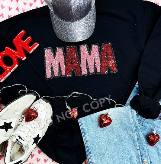 Pink/Red Mama Sequin