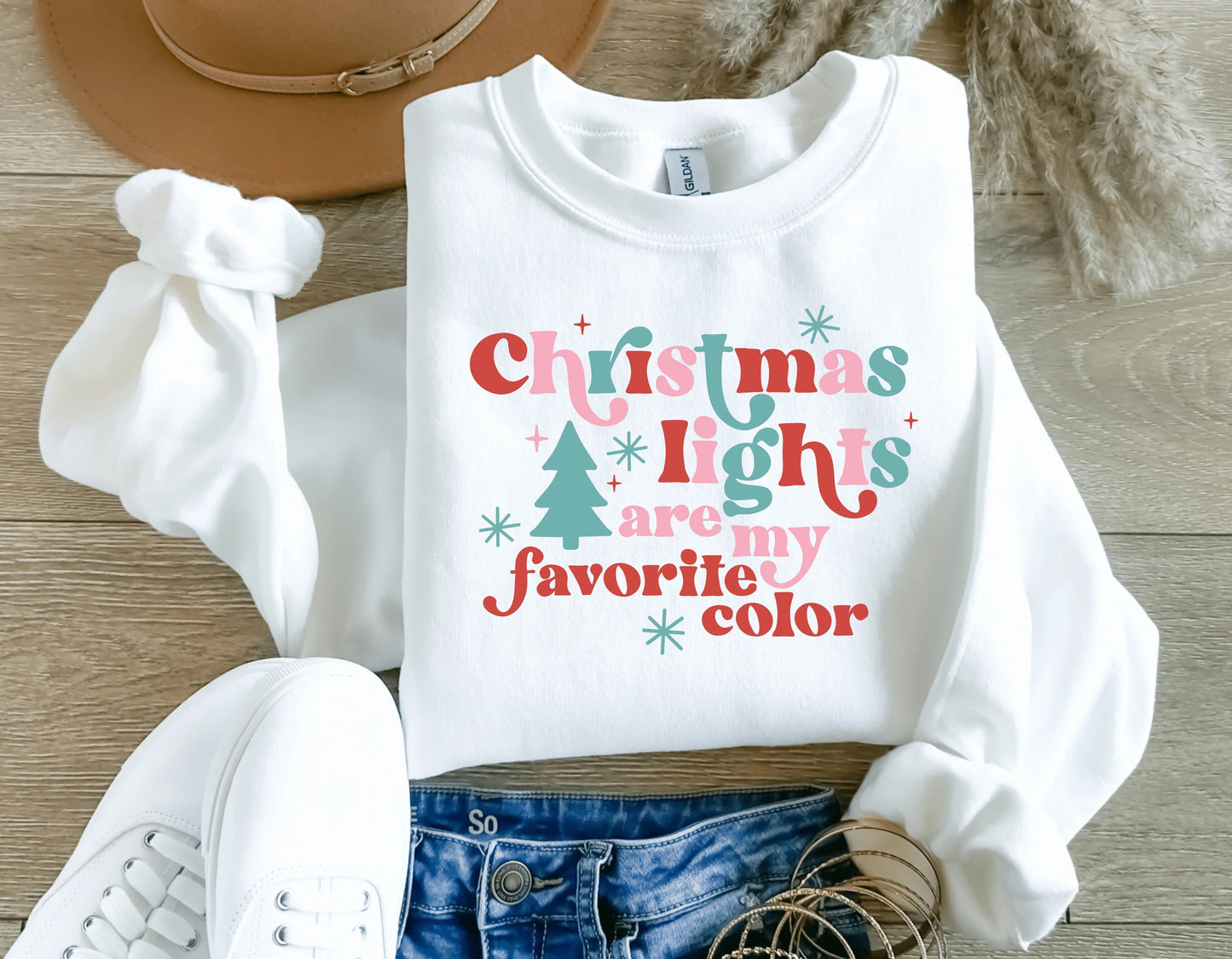 Christmas Lights Are My Favorite Color - Sublimation Printed