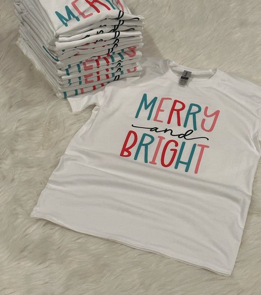 Merry And Bright Colorful - Sublimation Printed