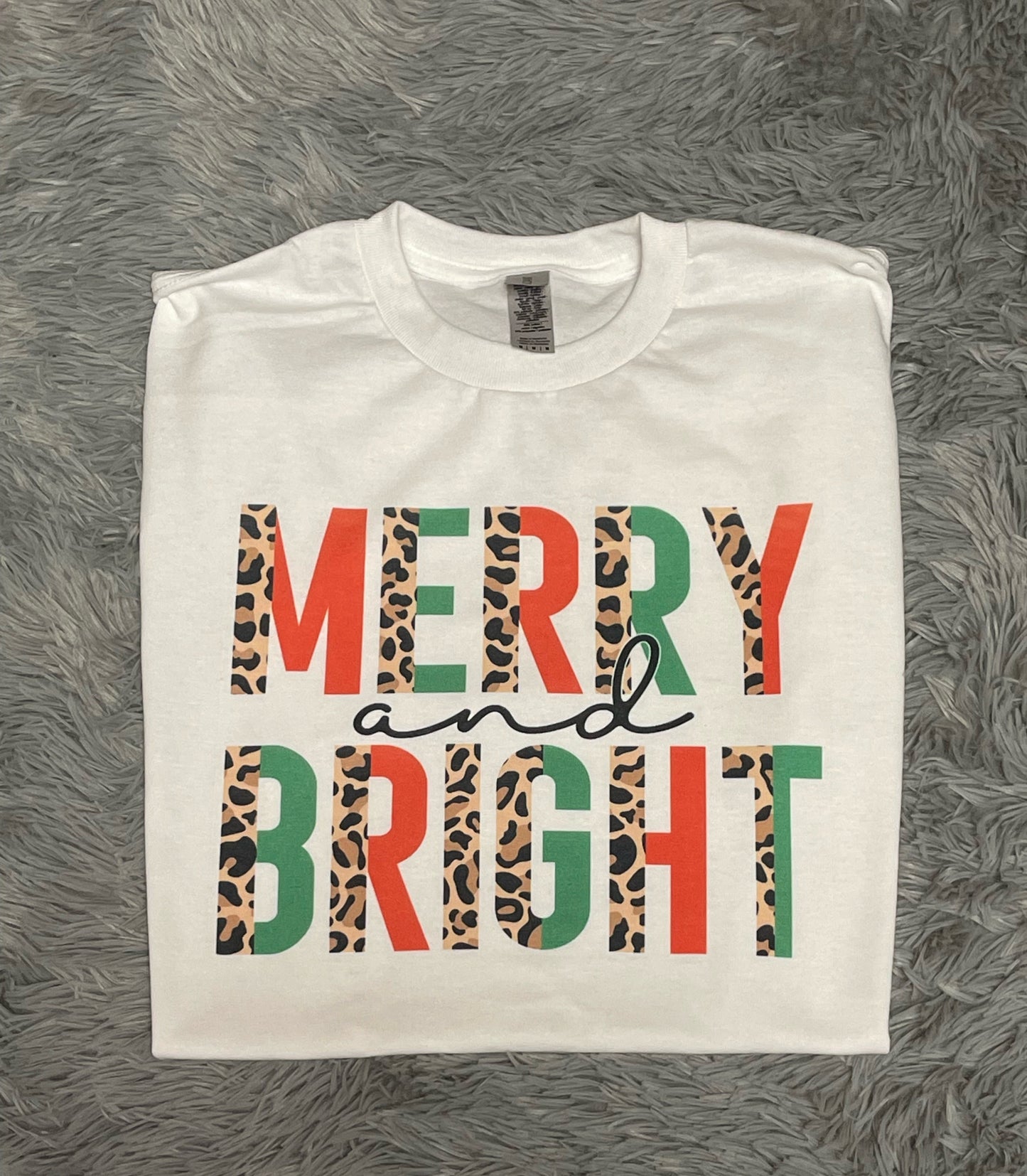 Merry And Bright Leopard - Sublimation Printed