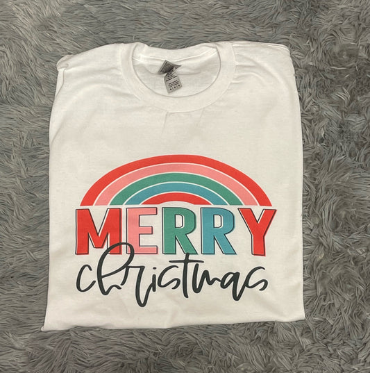 Merry Christmas Rainbow - Sublimation Printed